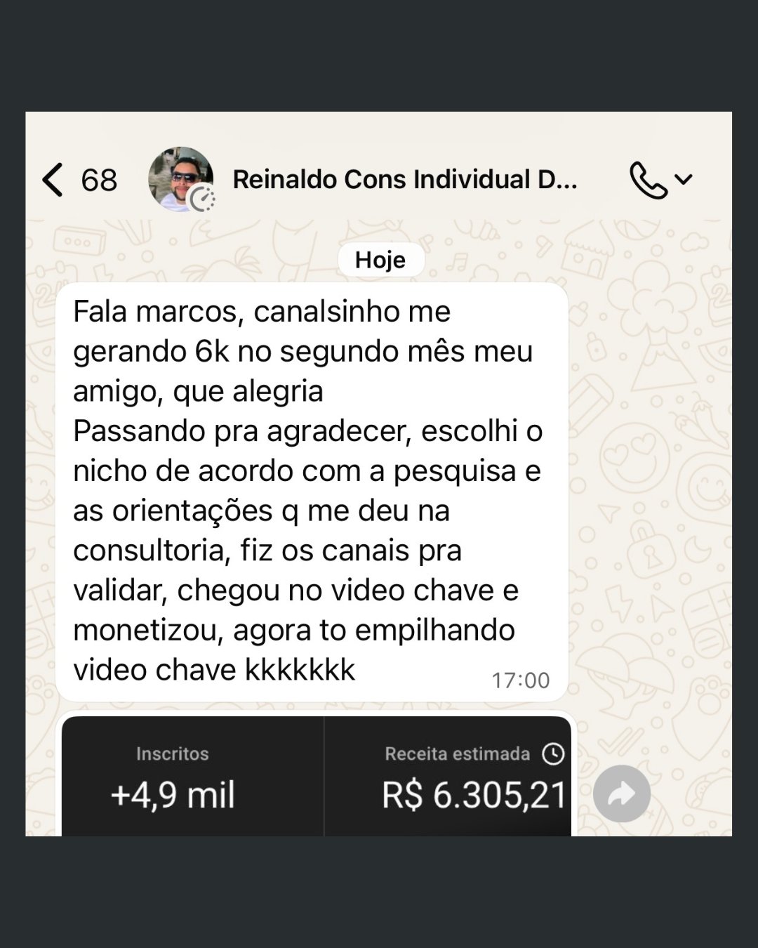 Resultado de aluno: R$ 6.305,21